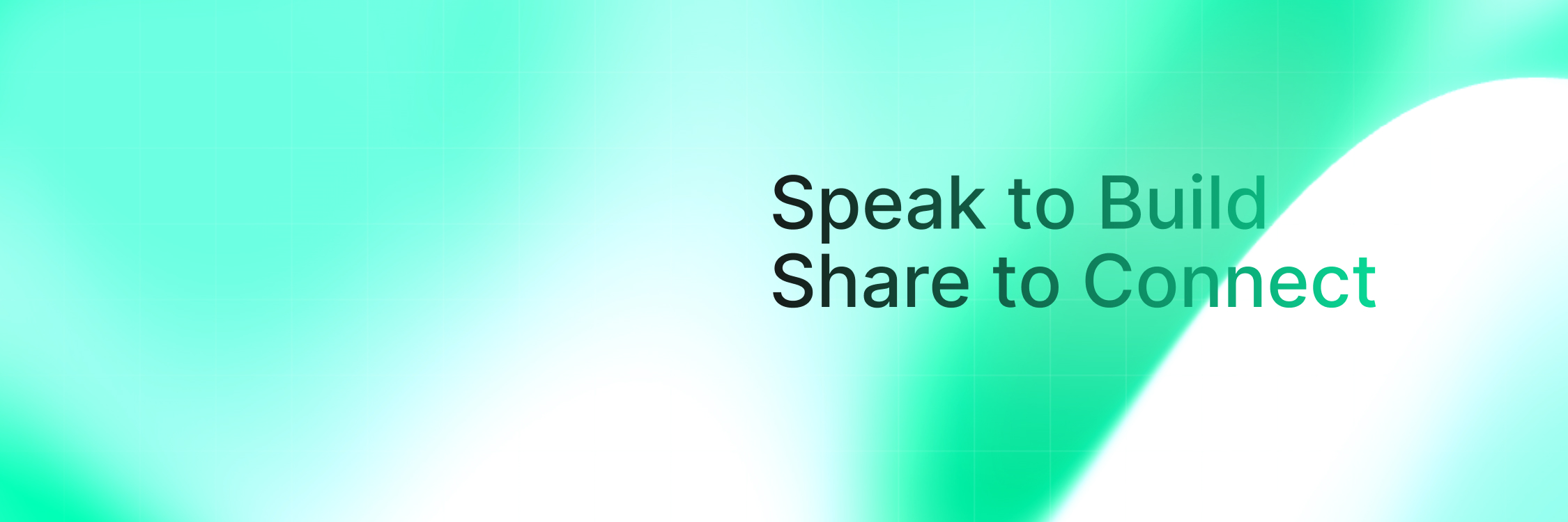 X-Agent social banner with the Speak to Build and Share to Connect tagline